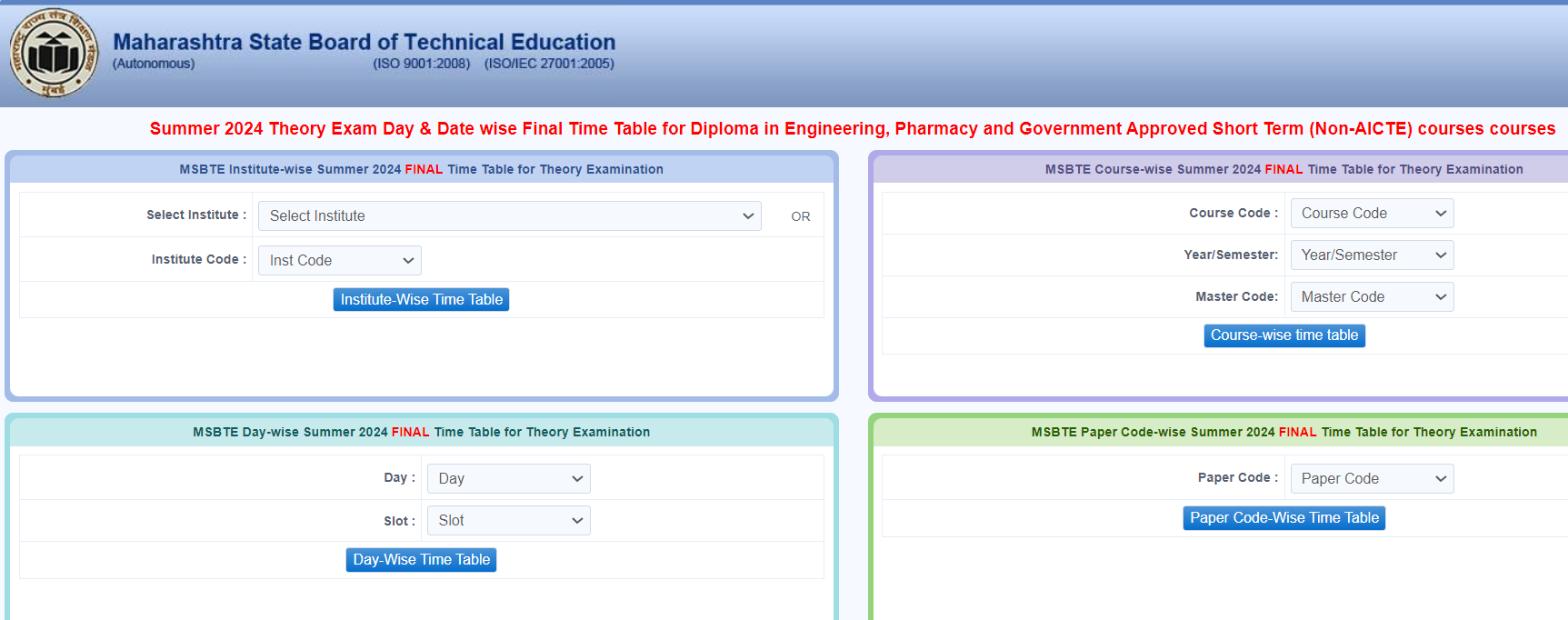 MSBTE Summer Time Table 2024 Out MSBTE Diploma Exam Dates Announced At